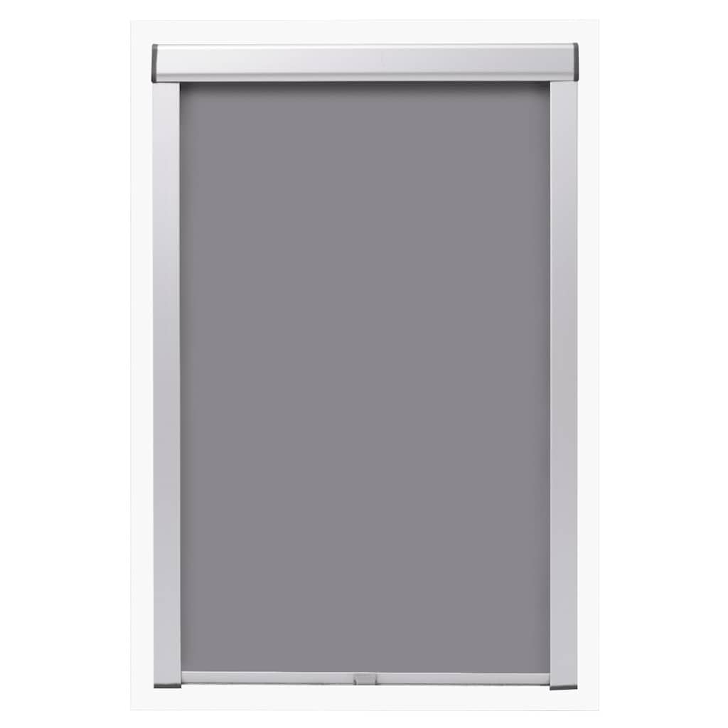 Roleta zaciemniająca, szara SK08, okno dachowe, poliester z powłoką aluminiową, 973 x 1212 mm, łącznie z akcesoriami montażowymi, ochrona przed wysoką temperaturą, nieprzejrzysta, ochrona