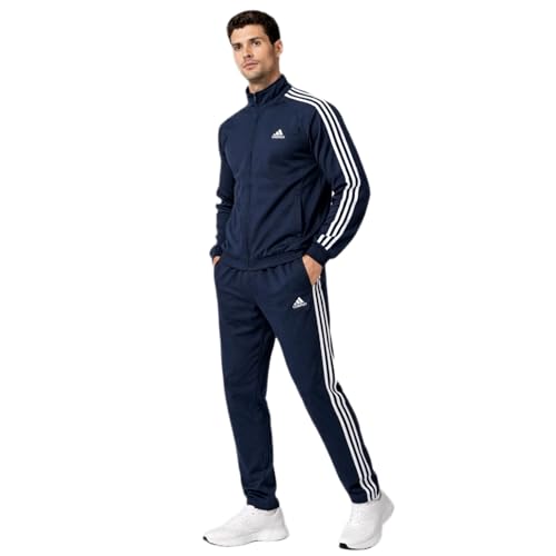 Image of Adidas Men Printed Training tracksuit Dark Navy - Polyester Regular Fit Activewear Set Lightweight, Breathable Sportswear track suit for Gym, Running, Fitness, Casual For All-Season