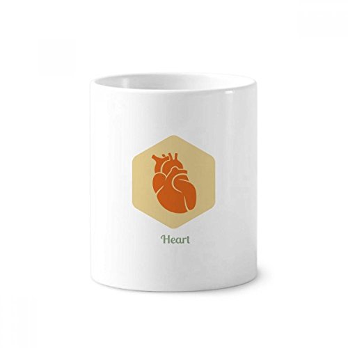 Cadeau original tasse coeur d\'organes en céramique blanche 350ml