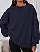 PRETTYGARDEN Sweatshirt for Women Oversized Crewneck Long Sleeve Pullover Fleece Top 2026 Fall Winter Fashion Outfits Clothes (Navy Blue,Large)