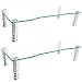 Paquete de 2 elevadores de monitor de computadora con altura ajustable Multi Media soporte de escritorio para pantalla plana LCD LED TV, ordenador portátil/Notebook/Xbox One, HD01T-201