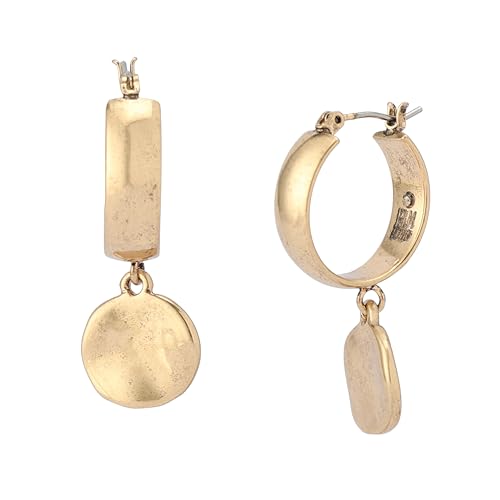 Robert Lee Morris Soho Women's Heirloom Charms Disc Huggie Earrings by ROBERT LEE MORRIS - Used condition - US$19.64