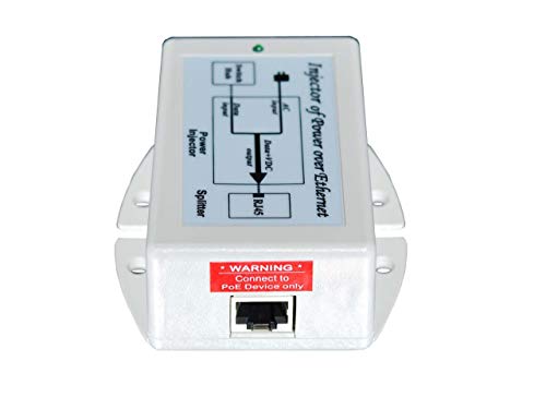 Insertador PoE pasivo Gigabit 48V 24W con entrada 120/240VAC y puerto RJ45 blindado miniatura 4