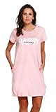 Este bonito camisón para embarazo y lactancia con práctico acceso rápido al pecho de la marca dn nightwear garantiza una sensación agradable gracias a su corte cómodo y al material de alta calidad.