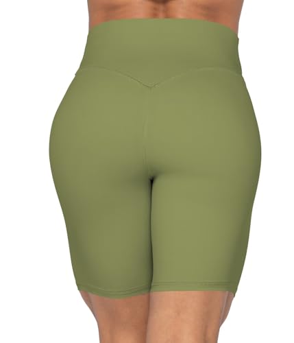 Image of Sunzel No Front Seam High Waist Biker Shorts for Women, Squat Proof Yoga Workout Gym Bike Shorts | 3, 5 Or 8-Inch Inseam, High Waisted, Tummy Control, No Front Seam, Buttery Soft, Compression Fit, Squat Proof