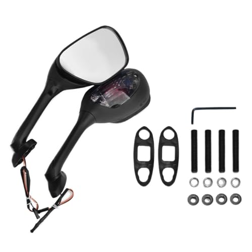Espejos retrovisores con luces integradas de alta resistencia para GSXR K5-K9