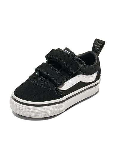 Vans - Ward V Velcro Suede, Zapatillas Unisex bebé, Negro ((Suede/Canvas) Black/White Iju), 25 EU
