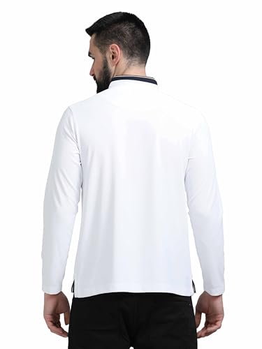 Image of STELLERS Men's Henley Collar T-Shirt | Wrinkle Free | Quick Dry | Full Sleeve | Regular Fit