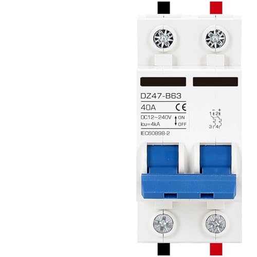 Disjoncteur CC photovoltaïque 50A protection court-circuit solaire 48V courbe B