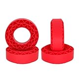 RC Crawlers Toys For Traxxas For Trx4 For Axial For Scx10 For Capra Tf2 Gen8 1/10 4pcs Wheel Tires Silica Gel Rubber Insert Foam Rc Crawler Car(Red)