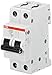 Price comparison product image ABB S202M-B2 Miniature Circuit Breaker, 2 Pole, Type B, 10/15kA Breaking Capacity, 2 Amp Current (2CDS272001R0025)