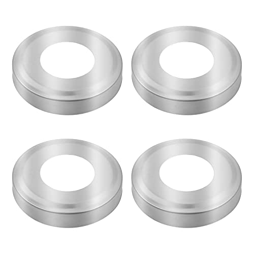 MroMax 4 cubiertas de placa de escudo para tubería de diámetro de 1.25 pulgadas, cubierta de tubo de acero inoxidable, placas de brida de 32 mm, cubierta de placa de pasamanos para tubo, escalera,