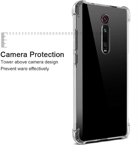 Image of BOXXO Flexible Back Cover for Mi Redmi K20 Pro | Back Cover Transparent Clear Shockproof Case Four Corner Protection | Slim Protective Mobile Phone Cover for Mi Redmi K20 Pro