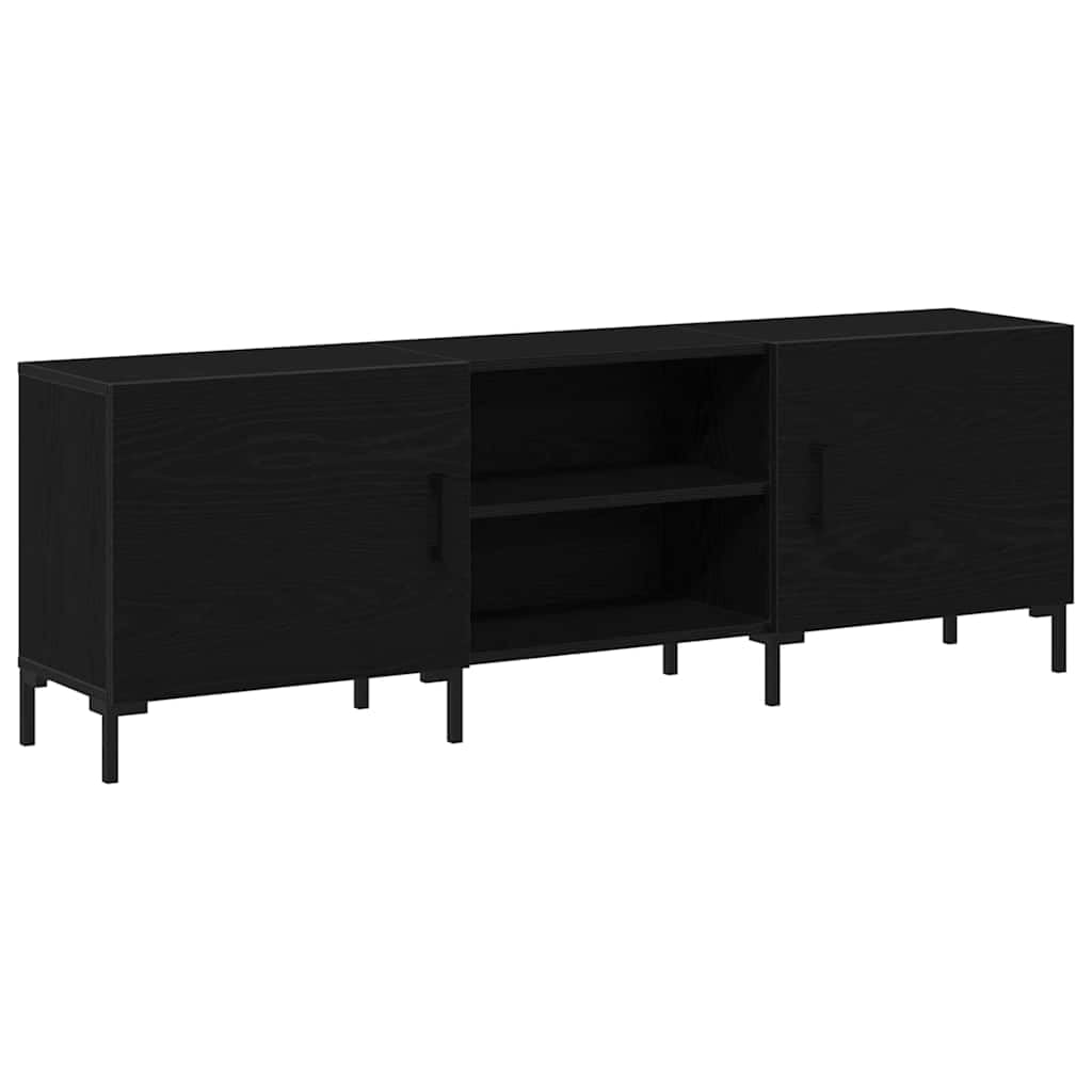 vidaXL Ensemble Meuble TV Montage Mural Chêne Noir 150 x 30 x 50 cm, Salon, Espace Moderne pour Le Divertissement, Meuble de Rangement rectangulaire, Console Murale, Ensemble de Cabinet TV
