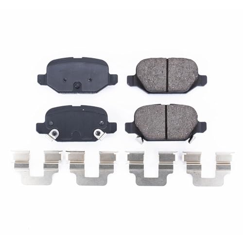 Image of PowerStop Rear Brake Pads for Fiat 500 2013-19 - Z17 Ceramic Brake Pads with Installation Hardware, 17-1744