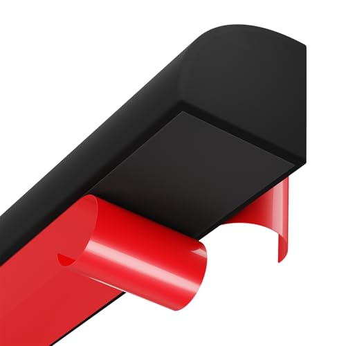 Flexible Quarter Round Molding, Peel and Stick, Corner Molding Trim, Waterproof Rubber Edge Molding Quadrilateral Trim for Wall Corner Countertops, 0.7×0.7 (Black 39Inch)