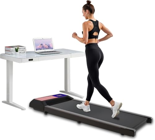 Treadmill Under Desk with Incline for Home and Office,Walking Treadmill with Remote Control and LED...