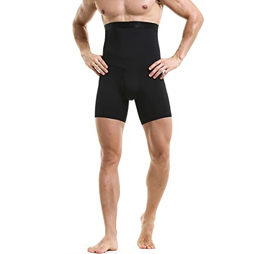 QiaTi Mens Shapewear Underwear High Waist Slimming Shapewear Tummy Control Body Shapewear Black