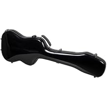 Crossrock Deluxe Fiberglass Case for Jazz Bass Style Guitars with TSA Lock-Black CRF2020JBBK