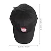 NIYANGLE Outdoor Sunscreen Baseball Cap for Adults, Black Cartoon Print Peaked Sun Hat for Sports and Outdoor Activities #1