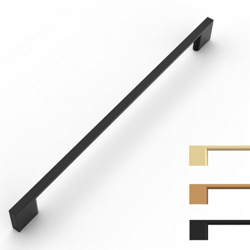 9BUILD 10 Pack Matte Black Cabinet Pulls 10 Inch Black Kitchen Cabinet Handles, Cabinet Hardware for Cupboard Drawer Pulls