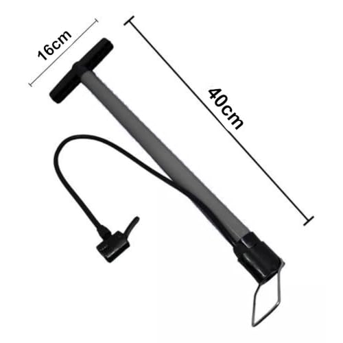 Bomba de Ar Manual 40cm Metal Plástico Alavanca Inflador Bicicleta Moto Patinete Carrinho Mão