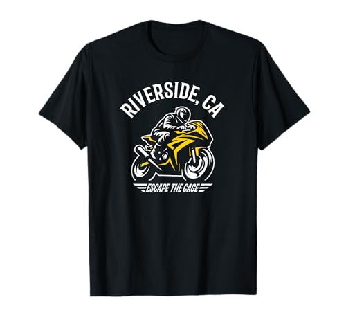 Riverside California - Bicicleta deportiva con diseño de carreras Camiseta