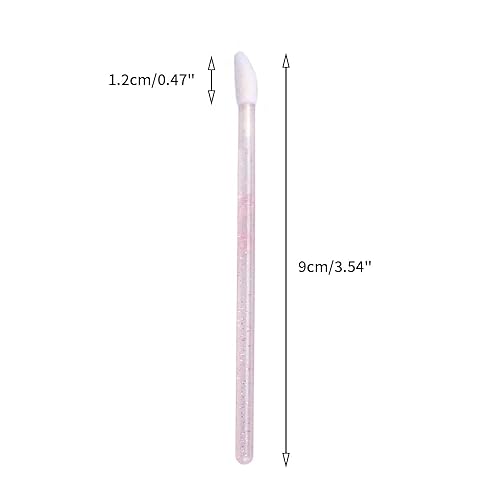 Miniatura 2 de G2PLUS 100 cepillos de labios de cristal con purpurina, cepillos de labios desechables, aplicadores de brillo de labios, aplicador de varillas de