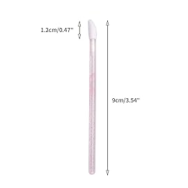 G2PLUS 100PCS Glitter Crystal Lip Brush, Disposable Lip Brushes, Lip Gloss Applicators,Lip Gloss Wands Applicator Perfect Makeup Tool Kits (Pink)