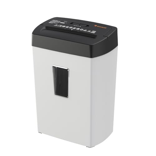 Image of Bonsaii Heavy-Duty Shredder, Up to 12 Sheets, P-4 high Security, Credit Cards, Mail, & Staples, 5.5-Gallon bin with a Transparent Window, Suitable for Heavy-Duty use in Home Offices, White & Black