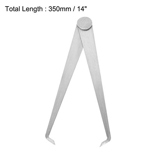 Uxcell 350Mm 14-Inch Inside Outside Caliper Stainless Steel Firm Friction Joint Measuring Tool 1 Pair #TOP2