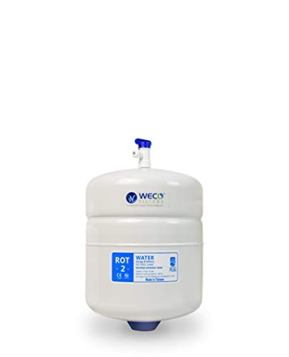 Image of WECO Reverse Osmosis Storage Tank - 2.0 Gal Total Capacity, 1.2 Gal Usable - Pressurized Water Filtration Tank (ROT-2-W)