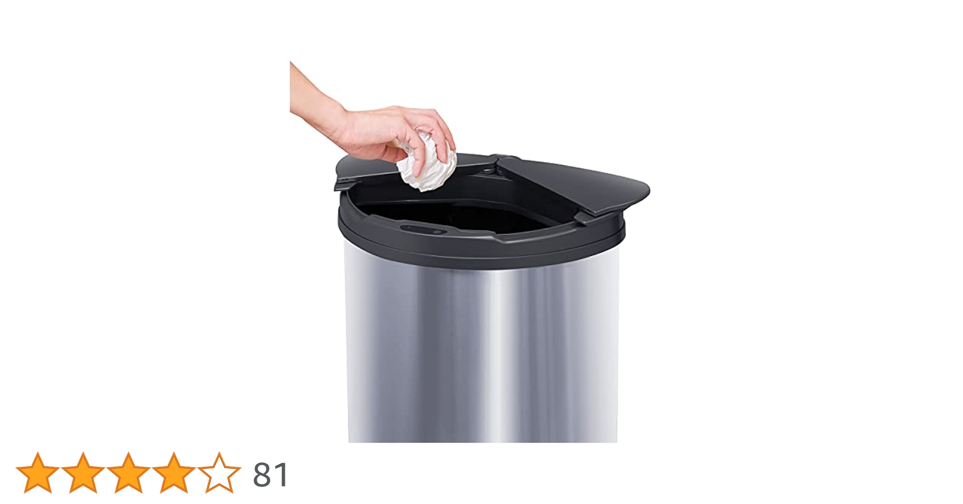 Amazon | applife 自動 開閉ダストボックス 黒 | 47L（45Lゴミ袋