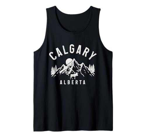 Calgary Alberta Canadá Montañas Alce Naturaleza Amante Camiseta sin Mangas