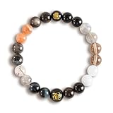 CNYTPE Five Elements Balance Feng Shui Bracelet – Energy Cycle Jewelry for Men Women – Original Crystal Design for Good Luck, Abundance, Protection & Harmony(Water element)