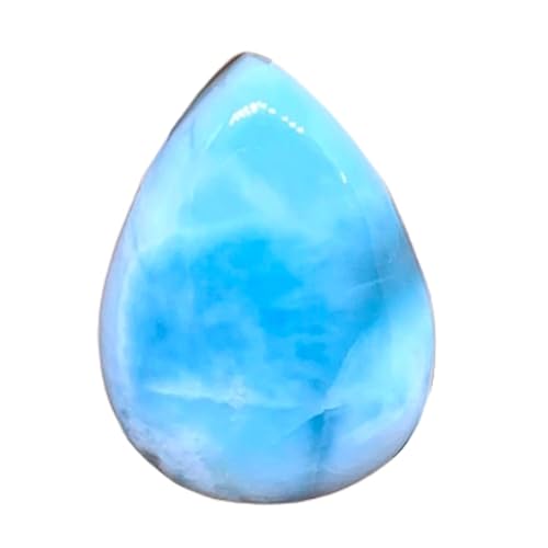 Larimar naturel en cabochon poire 28x21mm pour création de bijoux DIY
