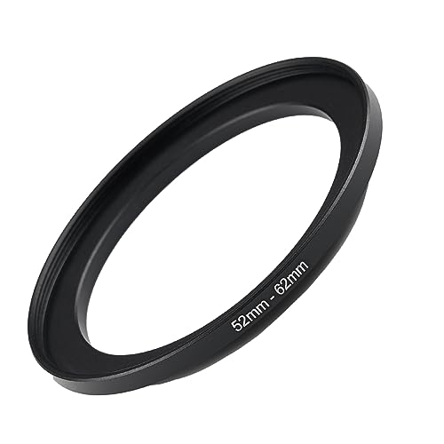 Image of 52mm to 62mm Step Up Ring Filter Adapter Black Metal Step up Adapter Rings Compatible with All Brand UV CPL ND Camera Lens Filter Step Down Ring (52mm-62mm)