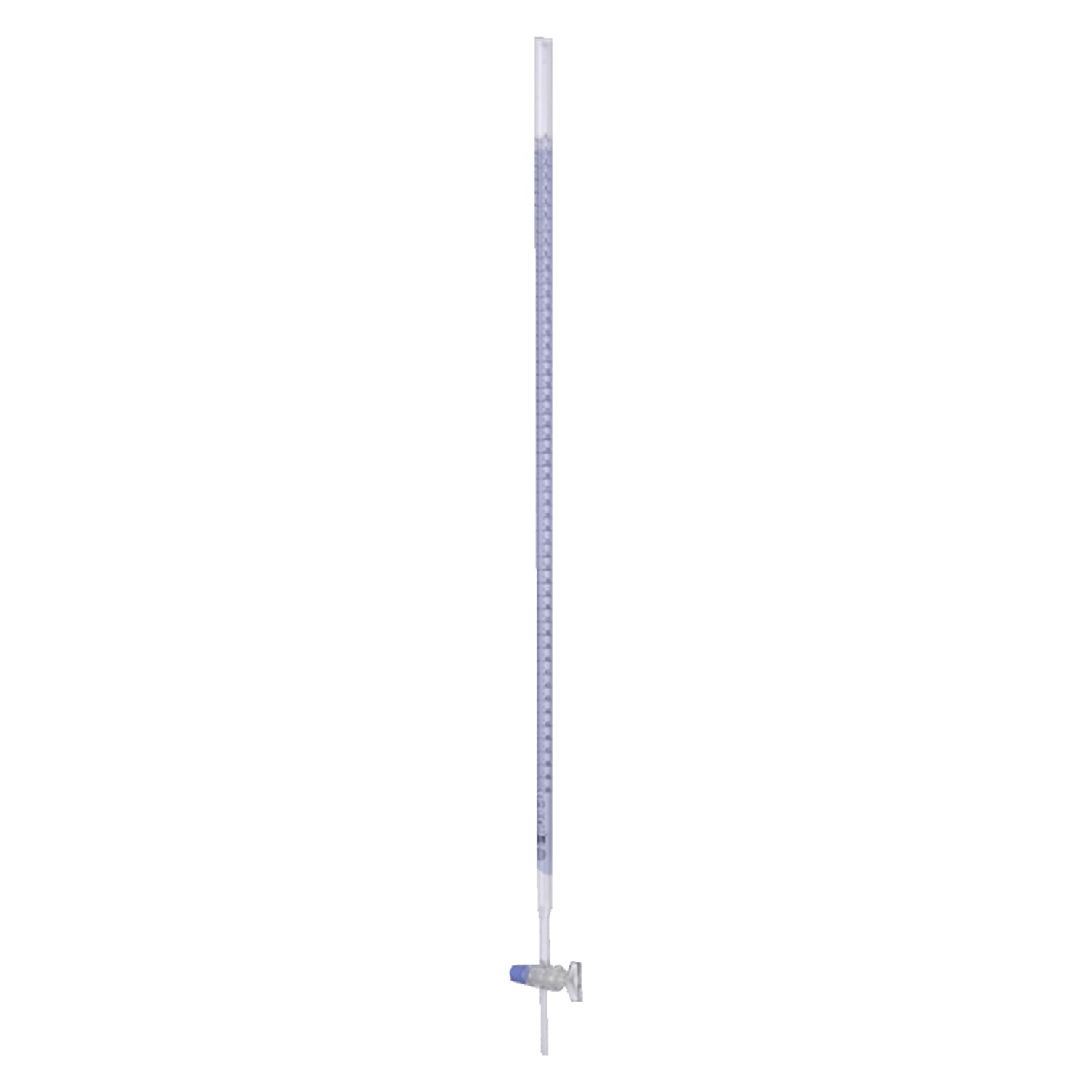 Hirschmann Duran Bürette, Gerader Glashahn, Schellbach, Klasse AS, Blau Graduiert, 25 ml Kapazität, 0,05 ml Teilung, 0,03 ml Toleranz, 500 mm Skalenlänge, 2 Stück