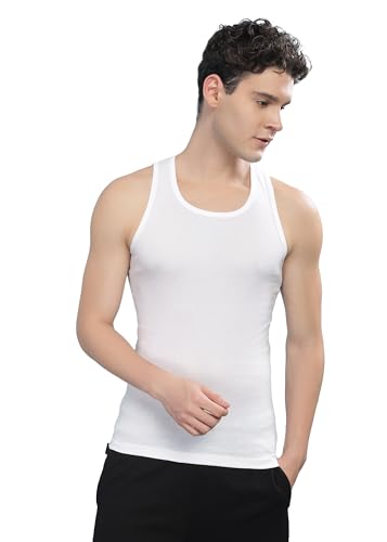 Image of Force NXT Super Combed Egyptian Cotton Men's White Vest