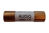 AHP Zylindrische Audio-Sicherung mit CE für Klangmodule 10X38 mm | Stromstärke: 16 Ampere | Kappen: Gold