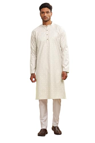 Image of BE ACTIVE Cotton Kurta for Men | Traditional and Refined Design | Indian Kurta | Full Sleeve Kurta