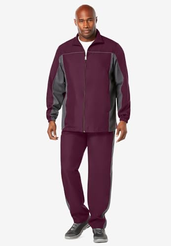 KingSize Men's Big & Tall Long Sleeve Colorblock Tracksuit4