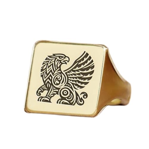 Bague griffon carrée : le cadeau vintage idéal en argent