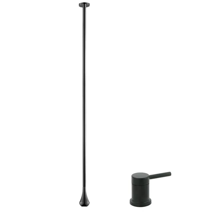 Aquieen Ceiling Mounted Single Lever Basin Mixer with Provision for Hot & Cold Water Drop (Matte Black) (B09N41W3J9) Amazon Price History, Amazon Price Tracker