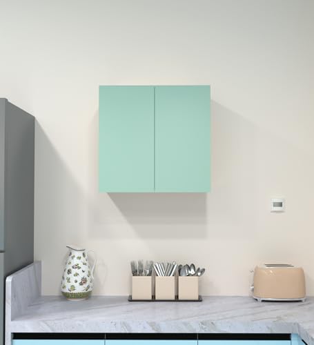 Image of SPECIALITY PANELS 2 Door Mirror Glossy Triple Layered UV Resistant Handless Cabinet Wall Mounted Storage Unit Space Saving Cupboard for Kitchen Bathroom Living Room Utility Organizer | DIY Assembly