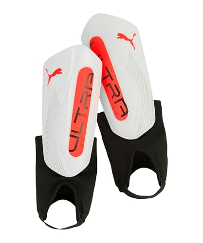 PUMA - ULTRA Light Ankle, Espinilleras Unisexo, PUMA White-Glowing Red, L - 030991