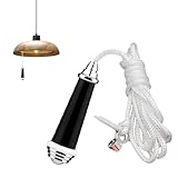 1 x Badezimmer-Licht-Zugschnur, Lichtschalter mit 150 cm Nylon-Zugschnur, Badezimmer-Licht-Zugschnur für Badezimmer, Schlafzimmer, Licht und Ventilatorschalter.