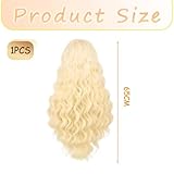 Blonde Curly Wig, Womens Wigs Wig Blondes, Long Blonde Wigs for Women Applicable to Costume Cosplay Stage Show Fancy Dress Party Daily Use Also Suitable Festival Costume Party Use - Image 2