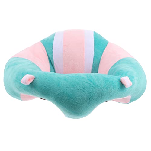 ZUNOXAZ Sofá De Ñiño De Felpa Ultrasuave 45 Cm Soporte Ergonómico Para Niños, Asiento De Apoyo Para Bebés En Color Verde Claro y Rosa, Cojín Cómodo Para Aprendizaje y Descanso