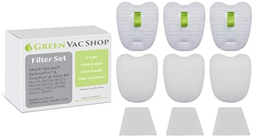 GreenVacShop 3PK Shark Rocket Zero-M 